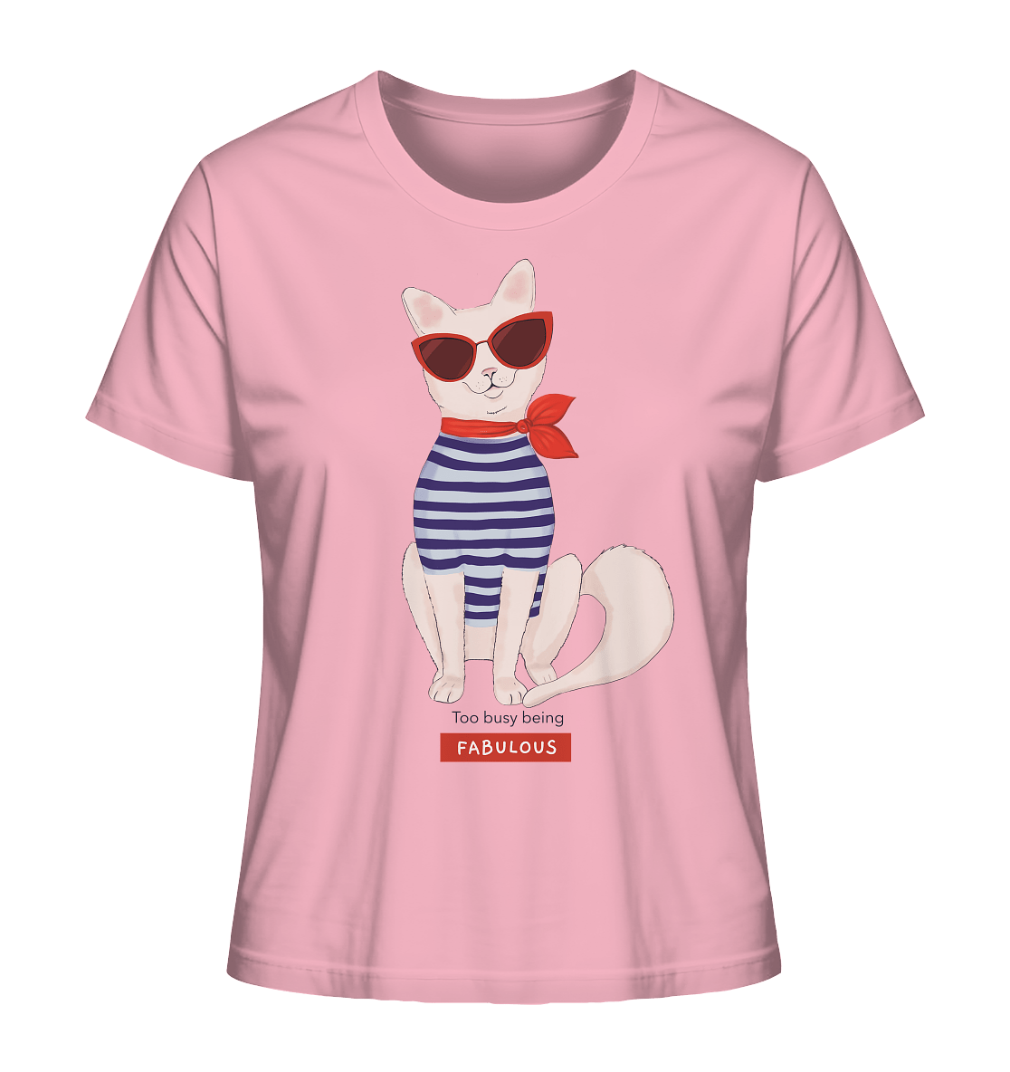 Damen T Shirt mit Katzen Print Maritime