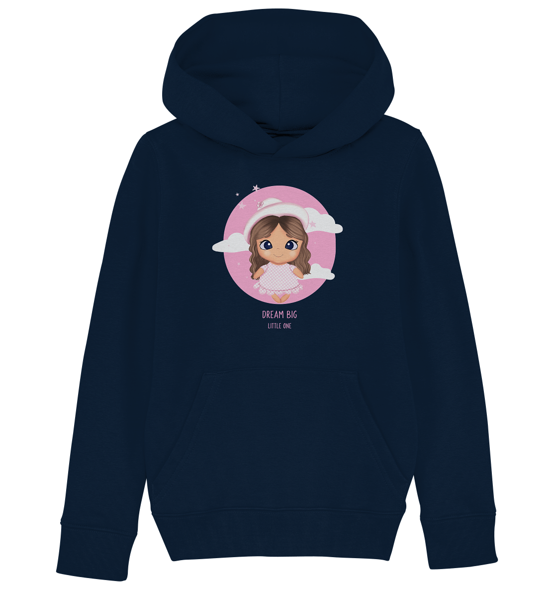 Dream Big little one Kinder Kapuzenpullover mit Cartoon Baby und Wolken von Bloominic Zeichnung Baby